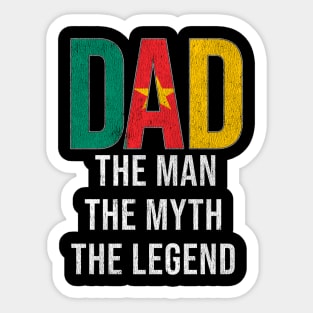 Cameroonian Dad The Man The Myth The Legend - Gift for Cameroonian Dad With Roots From Cameroonian Sticker